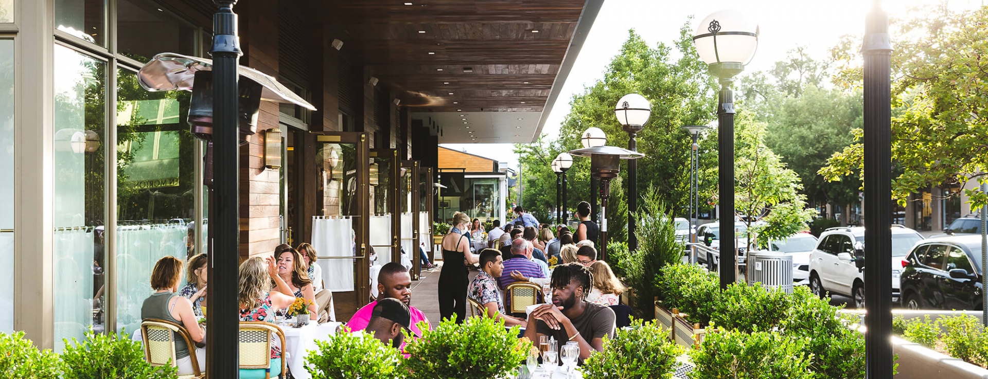 summer patio dining in Denver