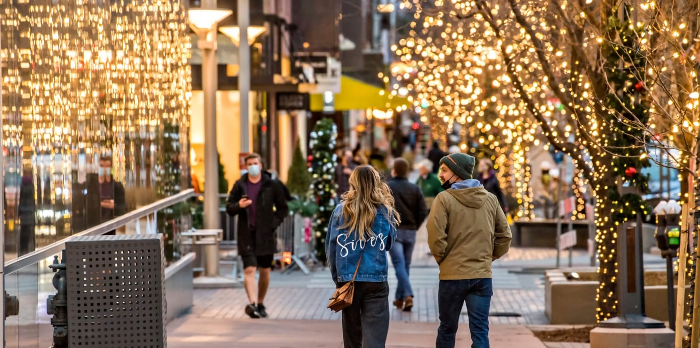 walking in downtown Denver