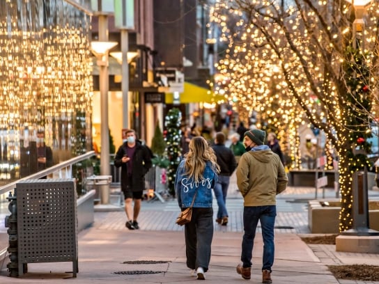 walking in downtown Denver