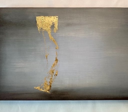 Clio's Art Collection - Donna Czapiga; Donna Czapiga painting with golden leaf in the middle