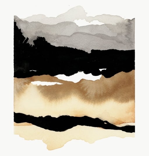 abstract image of water colour painting in black and brown