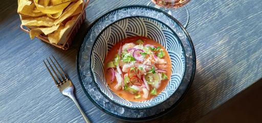 close up view of a bowl of food on a table