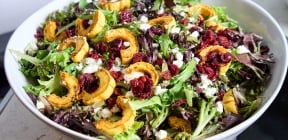 A colorful freshly prepared salad at Hotel Clio